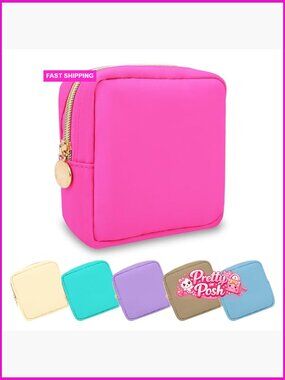 Mini Nylon Makeup Pouch, Waterproof Cosmetic Bag for Travel